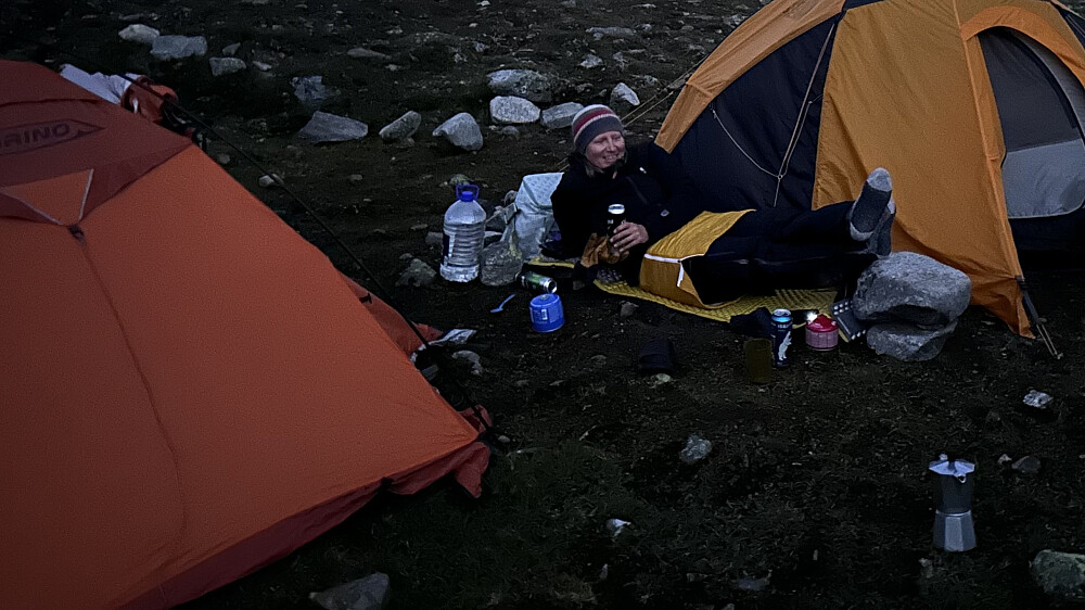 Ganske så fint å ha telt kvelden ilag etter også ein utruleg fin fjellopplevelse ilag.