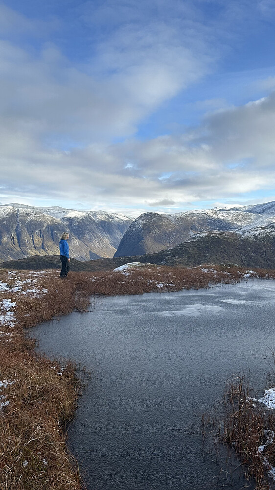 Ifrå toppen av Orkja mot Grovanipa og Langeheia inn mot Kjøsnesfjorden