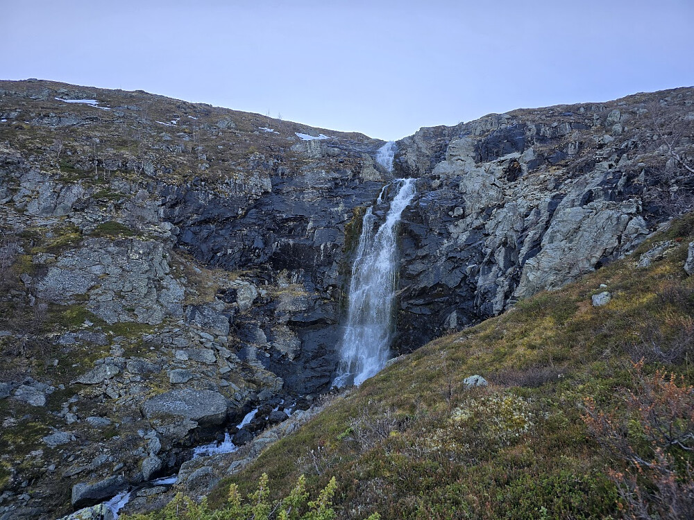 Fossen i Sæterbekken. Jeg kaller den Grautfossen