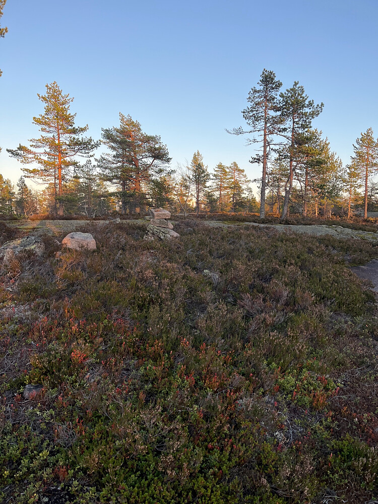 Vardet fra 350 m før toppen