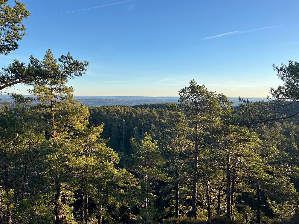 Nordøstover fra like ved toppen