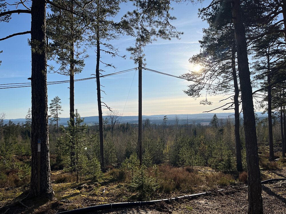 Utsikt fra toppen mot vest