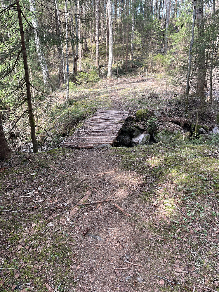 Første bru ved utløp av Flolangen