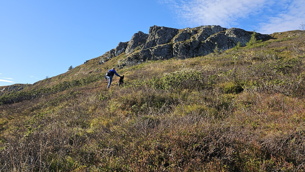 Det ble en liten omvei for å klyve opp berget her