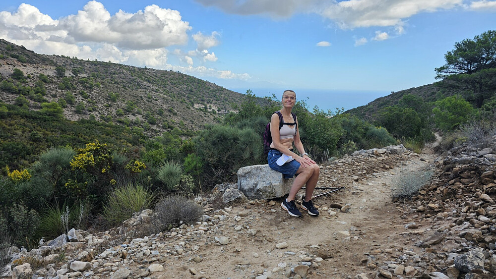 Det ble noen små pauser på tur opp