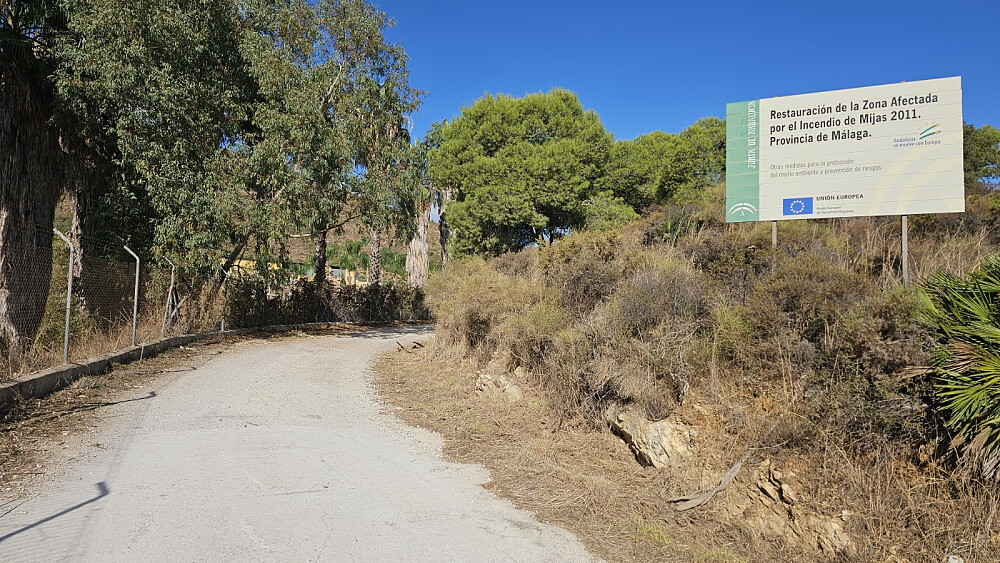 Område som er restaurert etter brann i 2011 