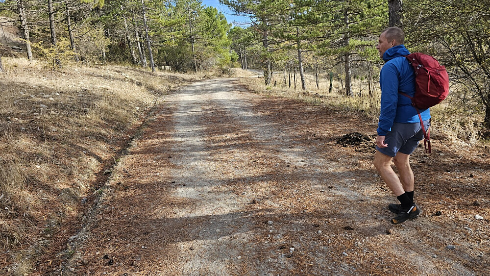 Vi startet på denne grusveien