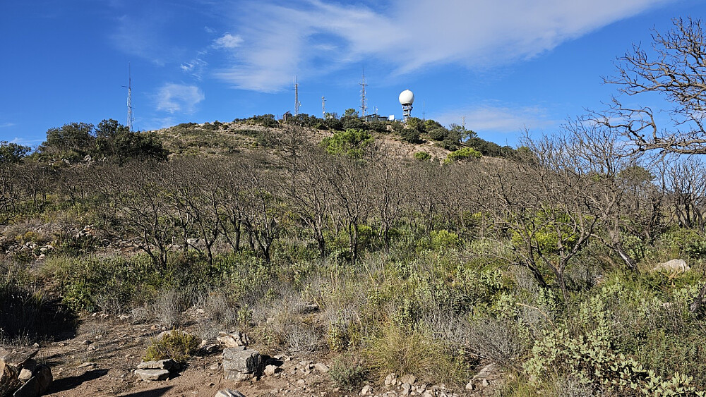 Da nærmet vi oss radaren på toppen
