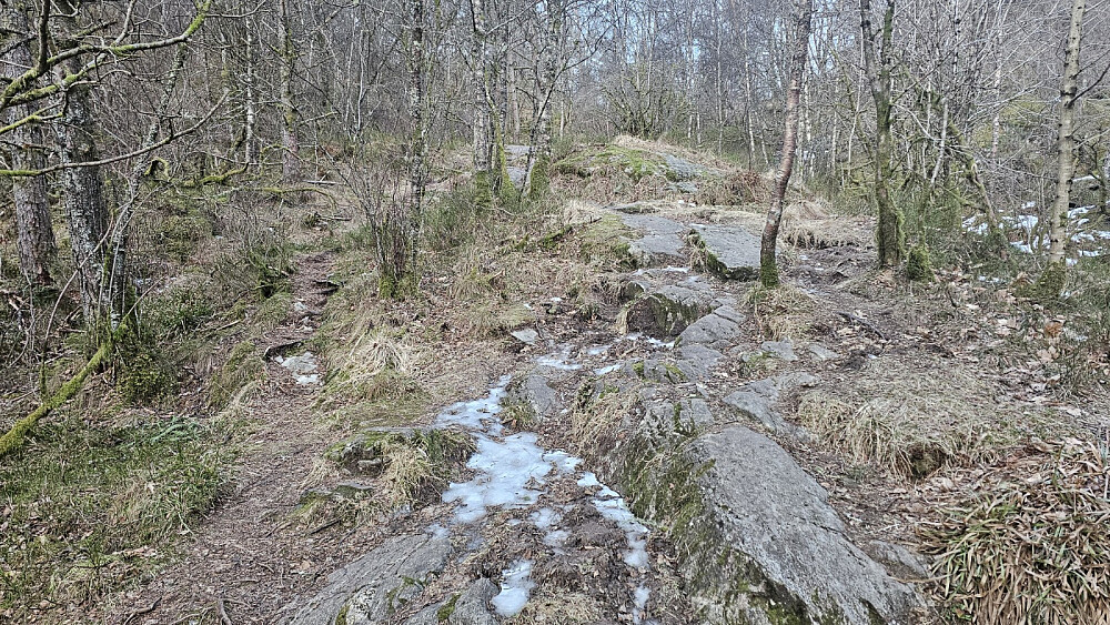 Lengre inn bar det bratt opp mot toppen