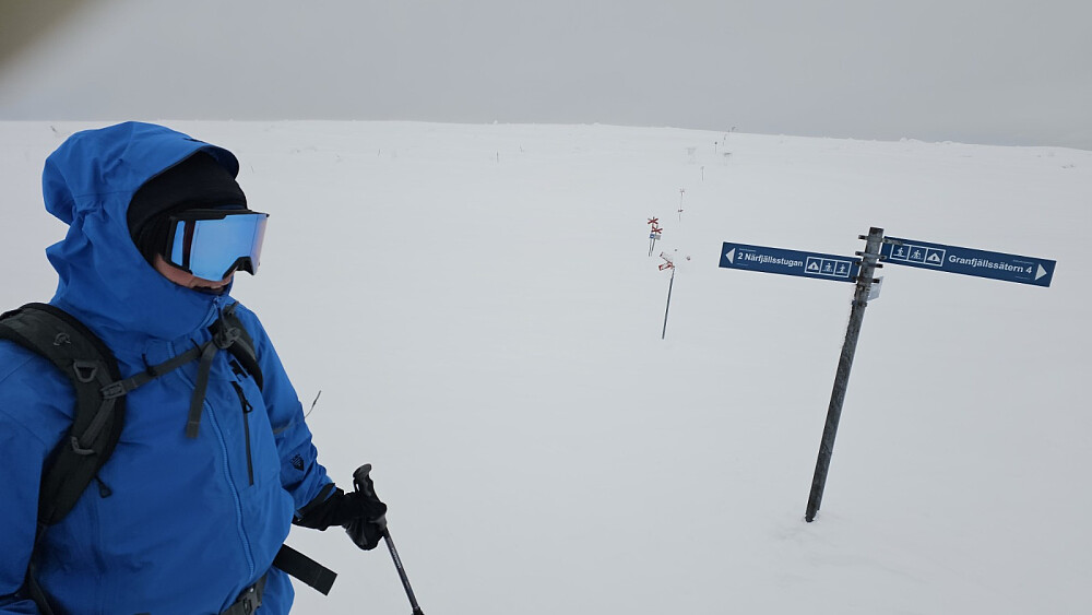 Det blåste surt i dag, men det var ikke kaldt. Når vi kom inn på scooterleden på returen, valgte vi å følge den ned igjen
