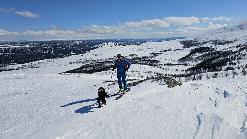 Tilbakeblikk litt oppe i fjellsiden