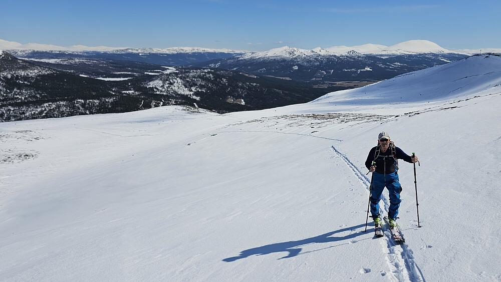Masse nysnø gjorde det litt tungt å gå, men ikke noen stor utfordring