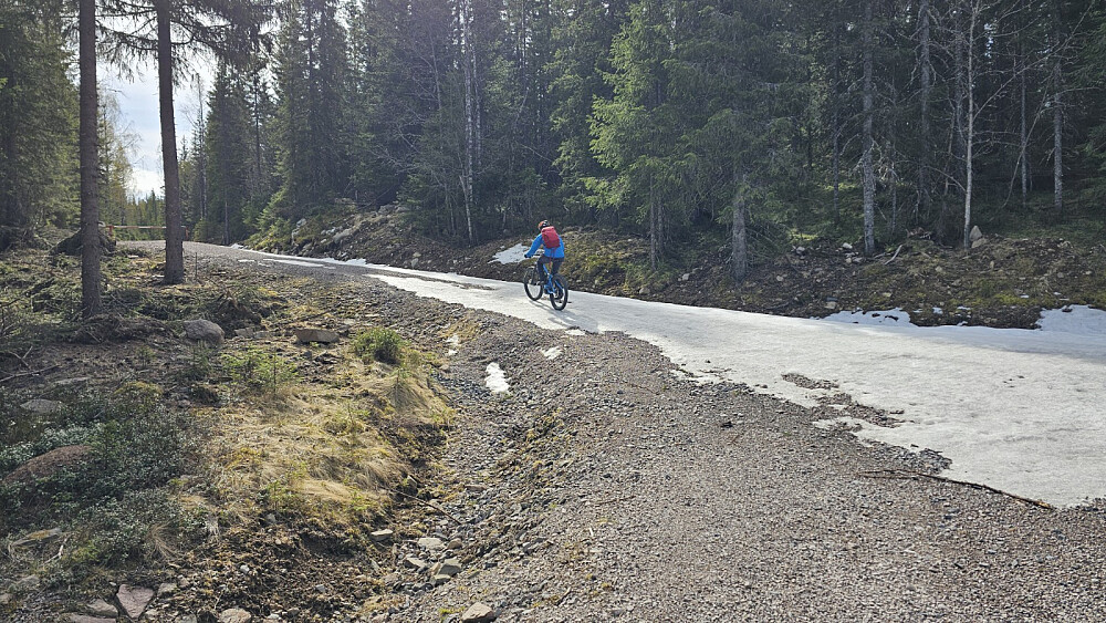 Litt snø i bakken her, men ikke noe problem