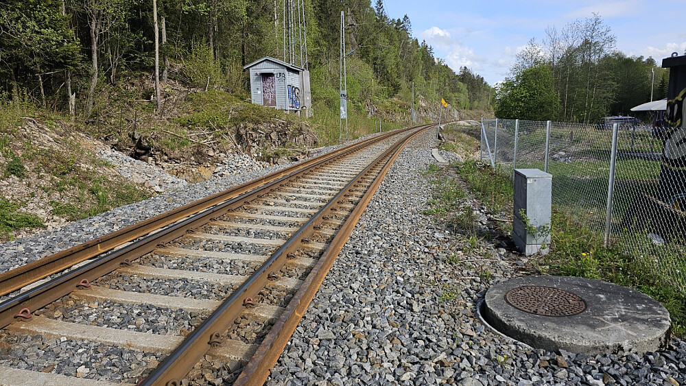 Ingen tog i sikte når jeg krysset sporet