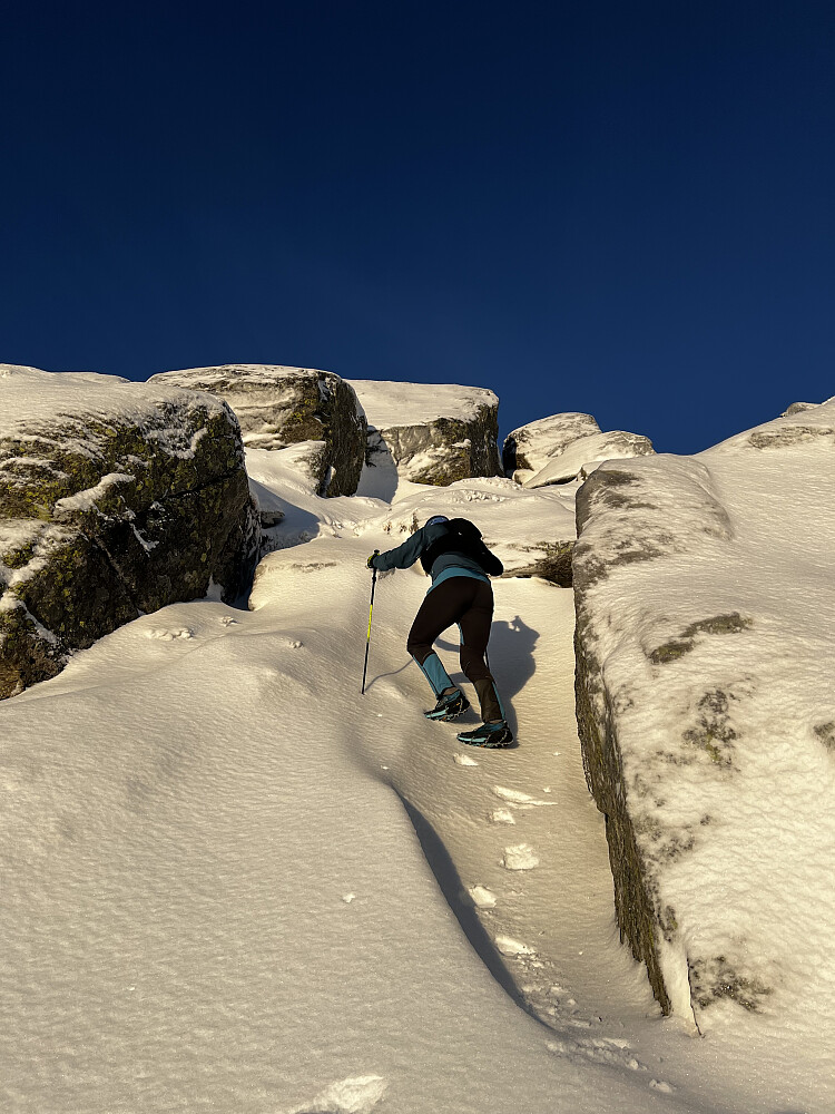 Siste del av oppstigningen mot Fotasperrnuten