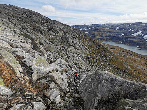 Fant en god rute opp siste bratthenget (se gps-track).