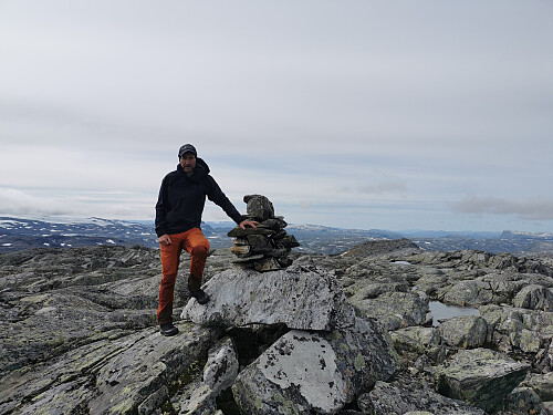 Undertegnede på toppen av Vargabreen 1765 moh, Hordalandslistens andreplass!