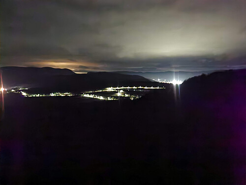 Fått øye på lysløypene ved Oppheim/Fjellstølen.