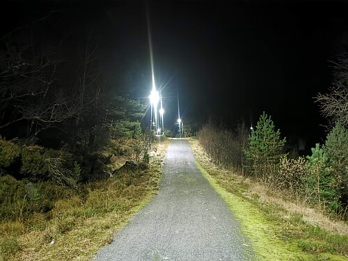 Siste kilometeren gikk i lysløypen.