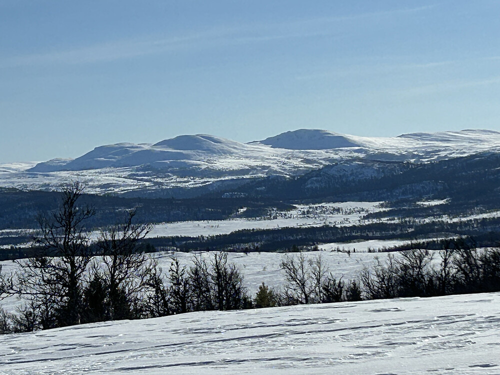 Røssjøkoller sett fra Vetafjellet rundt løypa