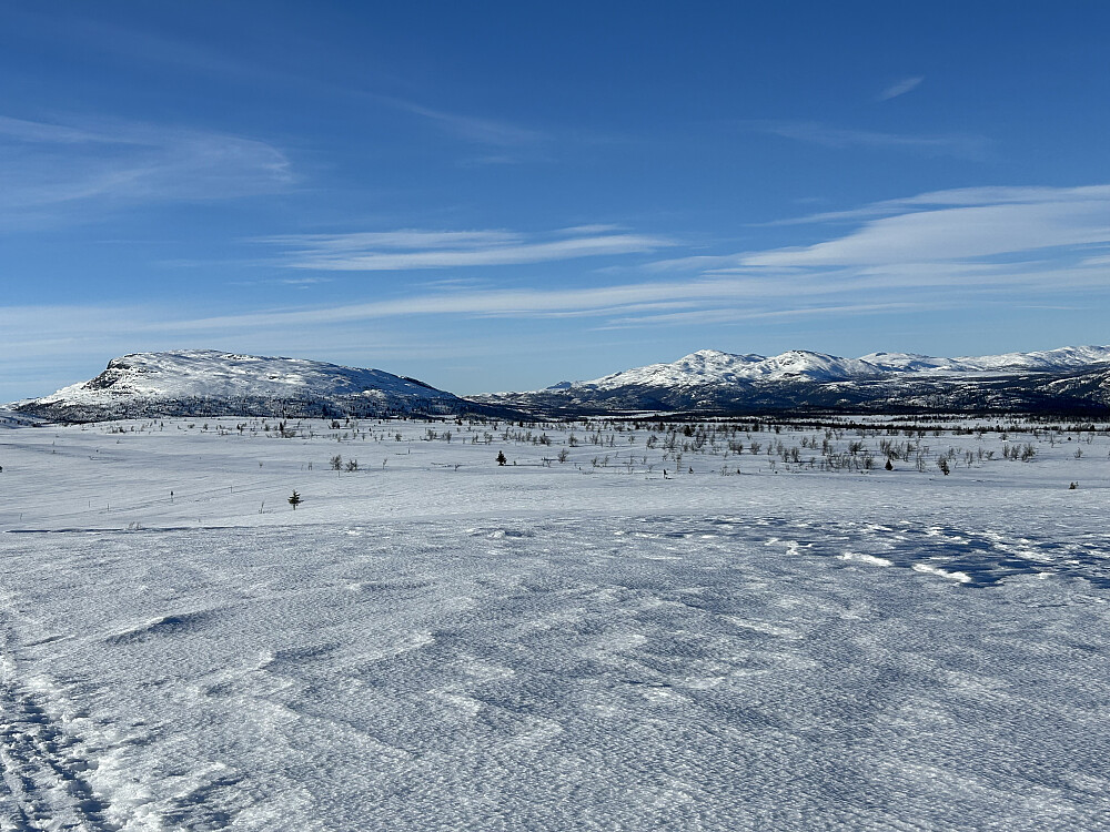 Ongsjøfjellet og Gråhøer fra Storhaugen