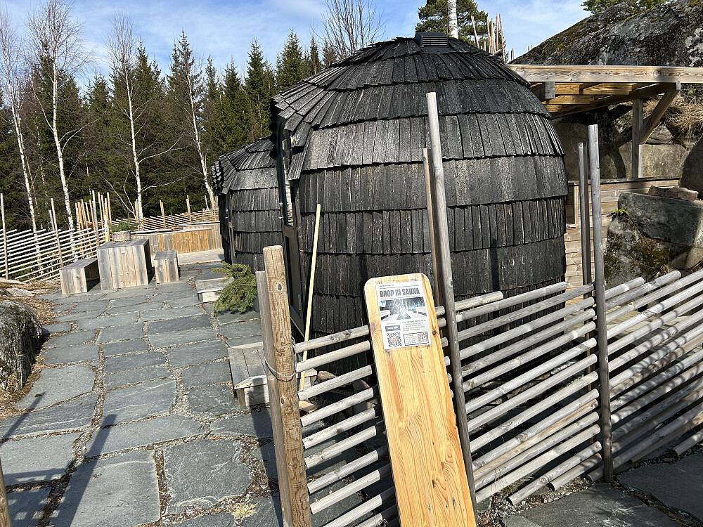 Sauna. Mjøslia var et fint hytteområde, der det var tilrettelagt for mange aktiviteter