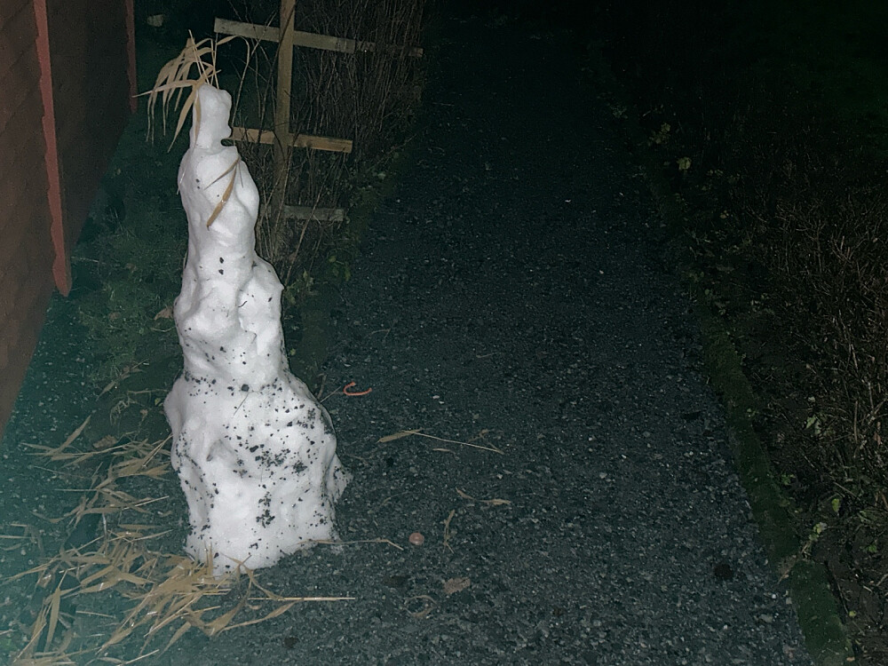 Snømannen er snart død.