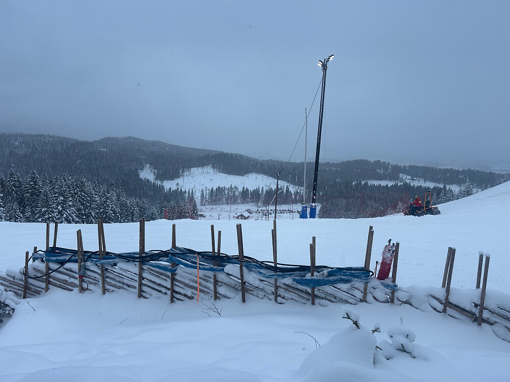 Toppen av slalåmbakken på Ringkollen.
