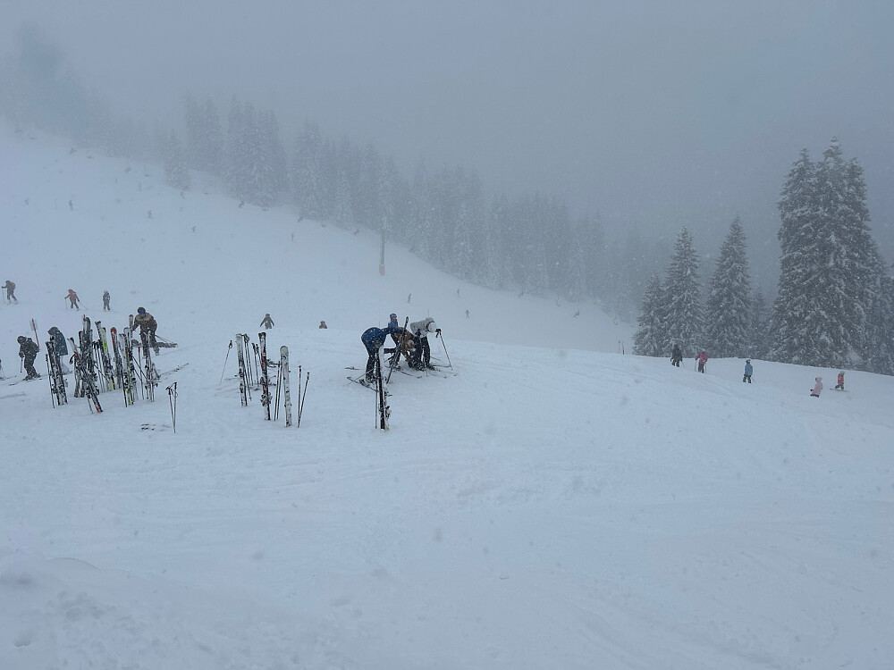Utsikt nedover fra Berggasthof Kreuzalm.