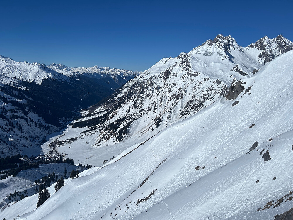 Her er jeg på vei fra St. Christoph mot Zürs. 