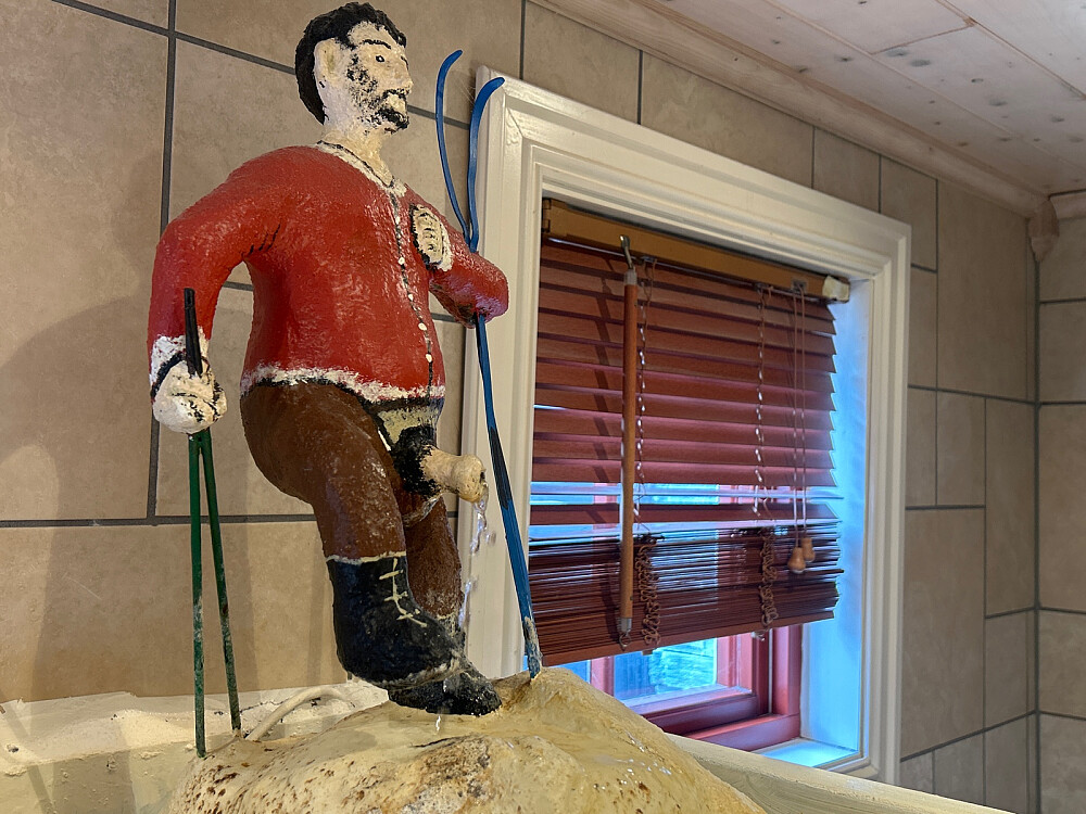 Jeg måtte innom doen på skistua også.