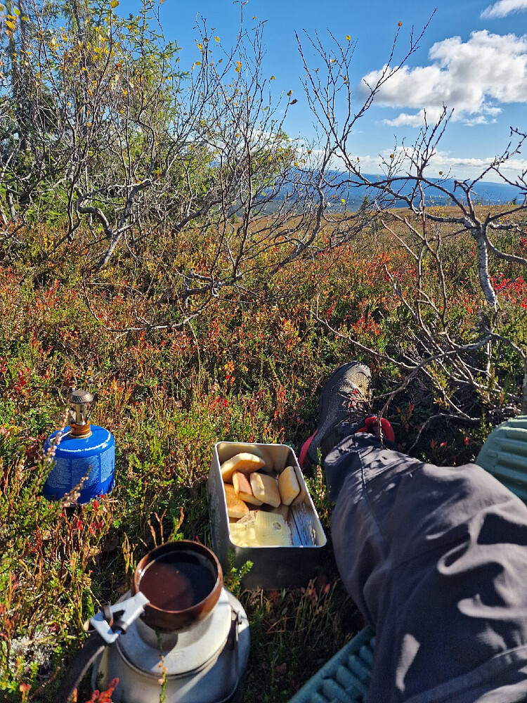 Ikke bålkaffe i dag, men kokekaffe ble det.