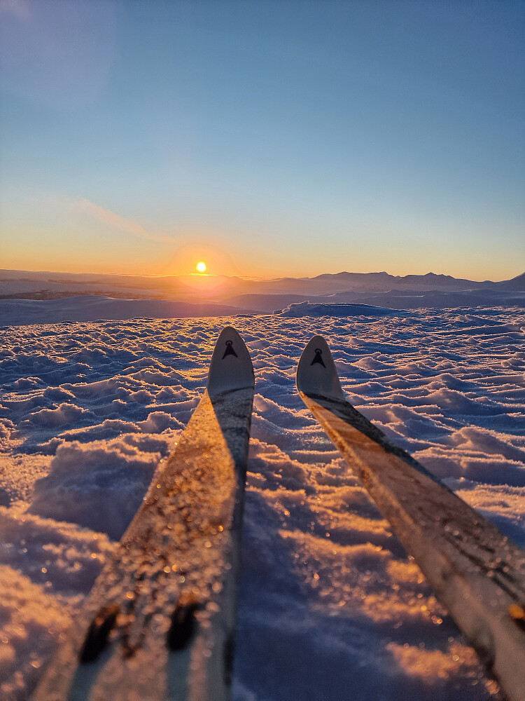 Siste bilde av solnedgangen før jeg satte kursen mot bilen.