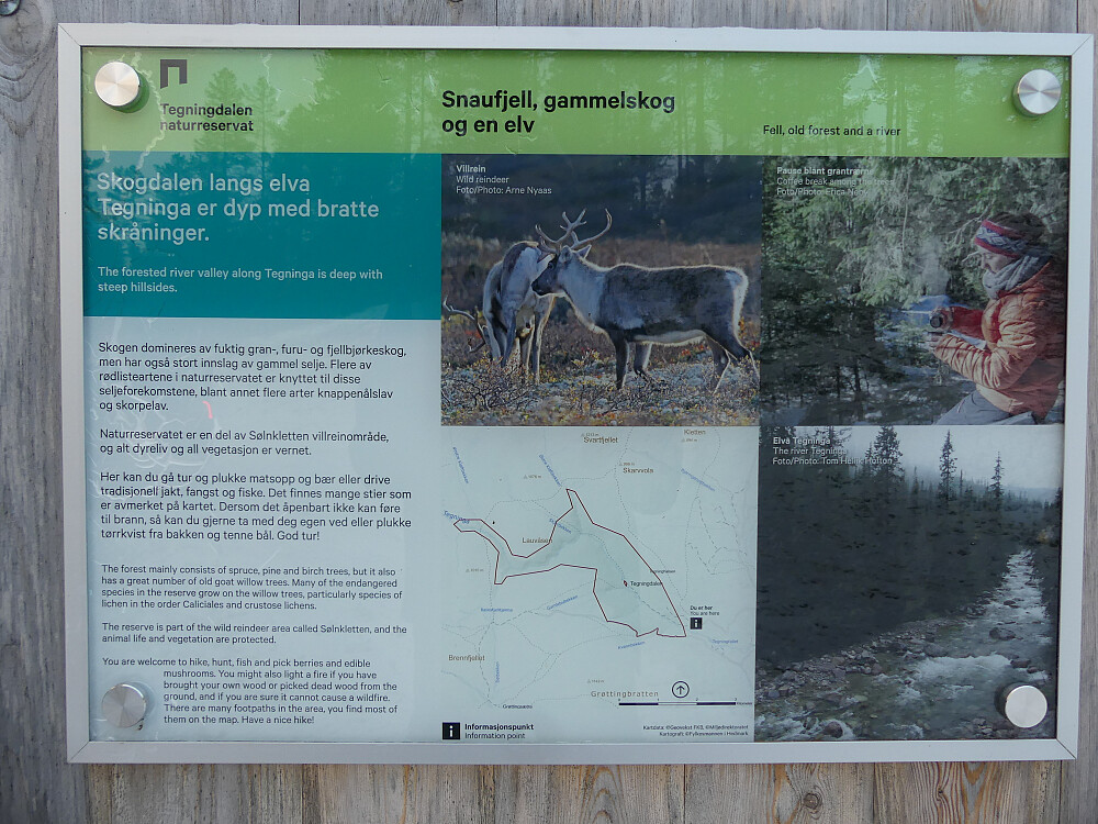 Vi starter turen med litt info om Tegningdalen naturreservat.