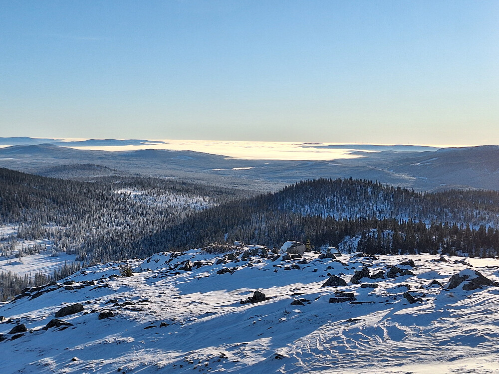 Skodde over Osensjøen.