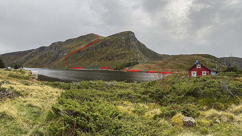 Ruten min opp fra Brørevatnet