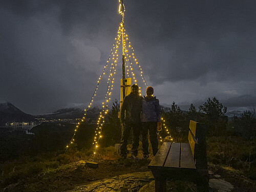 Fint "juletre" på Djupvikhaugen
