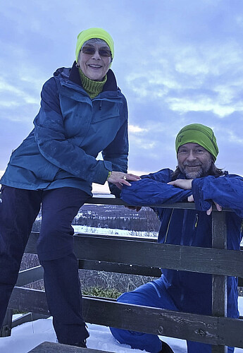 Mors første tur i terrenget på flere uker