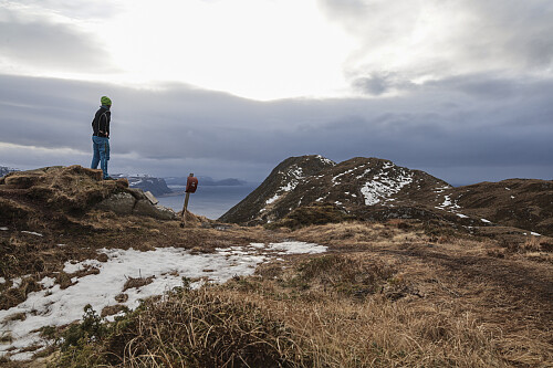 På Sloktinden, på vei mot Storhornet