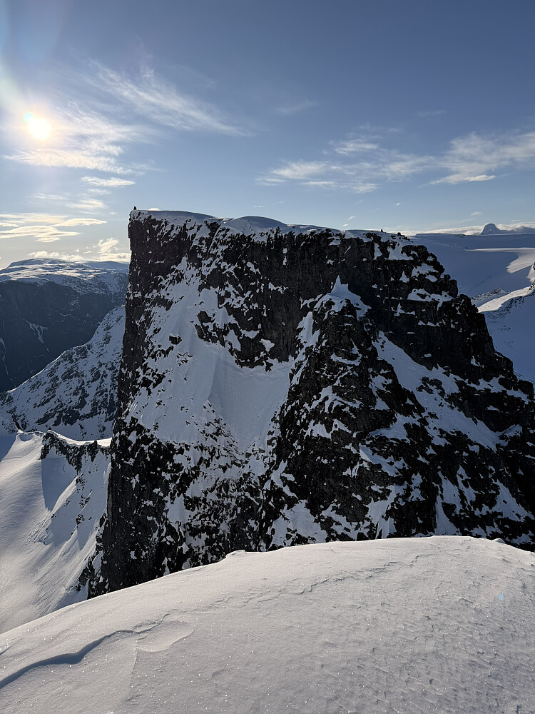 På toppen av Havaldetreet mot det alpine Tindefjellet
