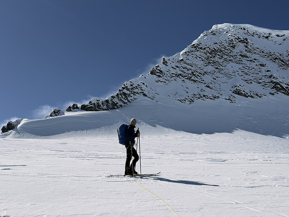 Espen i front av den flotte østryggen på Lodalskåpa