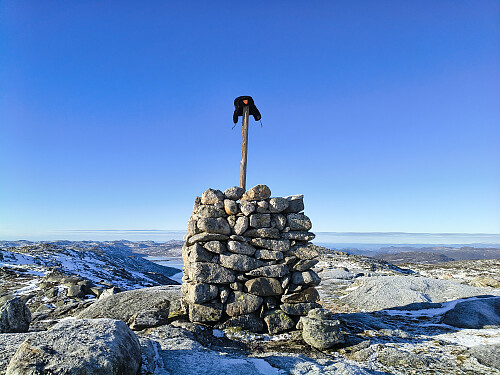 Toppen av Igglandsklubbafjellet, 986 moh.