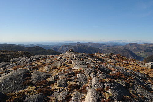 Toppen av Kyrkjeleidfjellet, 535 moh.