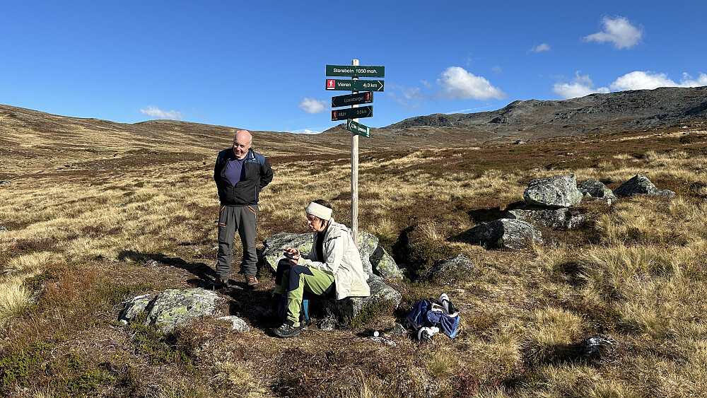 Pause ved stidelet i Storebotnen ca. 1050 moh