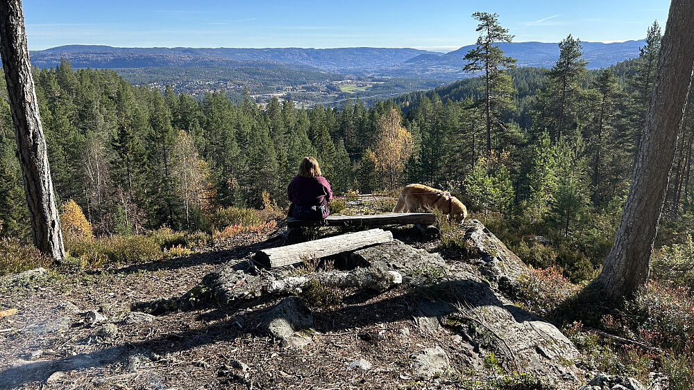 Utsiktspunkt langs stien til Korset