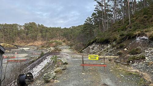 Vei mot Hovåsen Sør. Fredelig der denne søndagen!