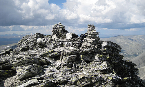 Toppområdet på Sagtinden