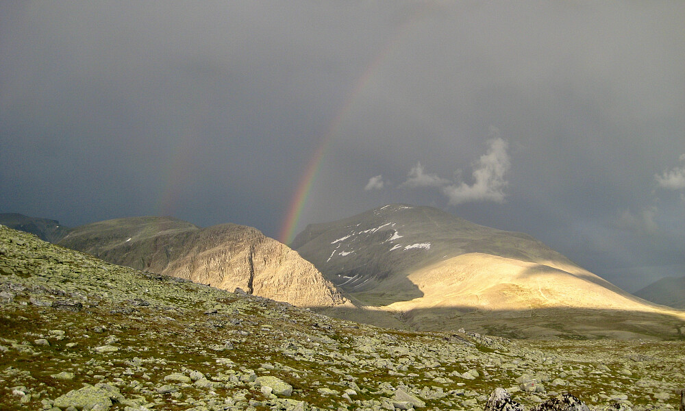 Det kom inn et kraftig uvær i Rondane på tilbaketuren til Rondvassbu