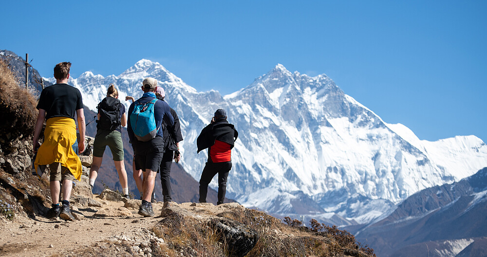 Everest View Point med Everest og Lhotse