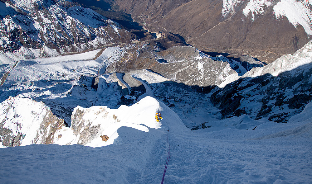 På tur ned mot Camp 3